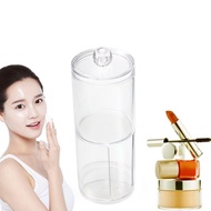 Transparent Dual Layer Cylinder Acrylic Cotton Storage Box
