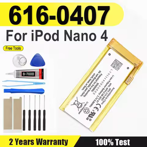 NEW Replacement Battery 616-0407 / 616-0467 For iPod Nano 4 4G 4th Generation MP3 Nano4 + Free Tools