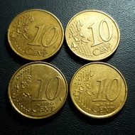Uang Koin 10 Cent Euro Tahun Campur