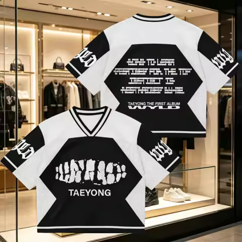 2026 Women's NCT TAEYONG WUYLD_Album Theme American Mesh Sportswear Breathable Casual Street Wear Kp
