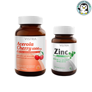 VISTRA Acerola Cherry (100 เม็ด) + Vistra Zinc (45 เม็ด)  [HHTT]