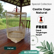 Sangkar Kandang Murai Paket No 2 3 Murah Castle Cage Mentahan Full Set Ebod BNR Halus