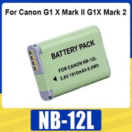 NB-12L NB12L Battery 1910mAh Rechargeable Batteries for Canon G1 X Mark II G1X Mark 2 for N100 N100 
