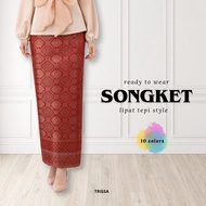 TRISSA: KAIN SONGKET LIPAT TEPI I TIDAK TERBELAH U8540 I KAIN SONGKET PREMIUM I READY TO WEAR I INST