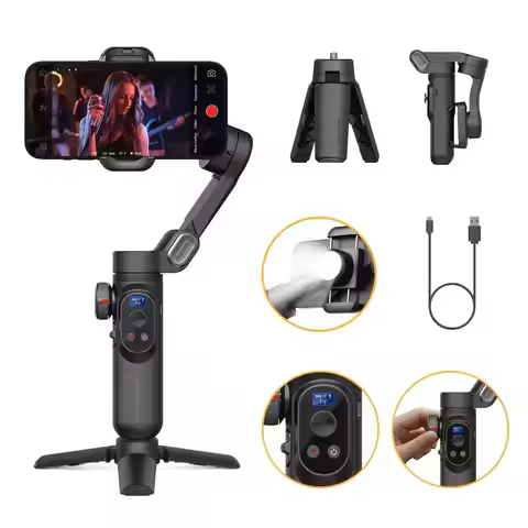 AOCHUAN Gimbal Stabilizer 3-Axis Smart X Pro Professional for Smartphone Wireless Charging OLED Disp