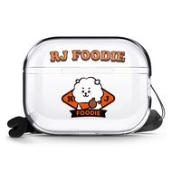 elago BT21 RJ 歡迎派對 AirPods Pro 2 透明保護殼 + 掛繩組 1套 EAPP2CL-BT21-RJFOOD 混合色
