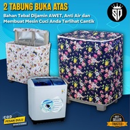 BISA COD - Sarung Mesin Cuci 2 Tabung Bukaan Atas / Tutup Mesin Cuci 2 Tabung Cover Mesin Cuci 2 Tab