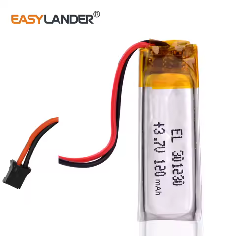 2PCS/Lot JST PH 2.0mm 3.7V 110mAh 301230 Rechargeable Lithium Li-ion Polymer Battery for nice nano" 