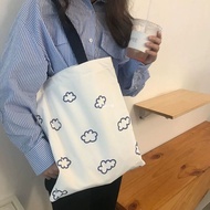 Express Delivery Available Bewtyshop Canvas Bag Cloud Model Korean Style