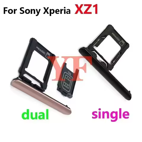 For Sony Xperia XZ1 G8341 G8342 G8343 XZ F8331 F8332 Sim Card Tray Holder Slot with Side Plug Part S