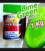 Cat Penta Hijau Metalik 1Kilo Penta Super Gloss Lime Green Met Mettalic 1 kilo Cat Mobil Motor