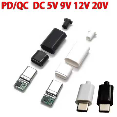 1set PD/QC Fast Charge 5V 9V 12V 15V 20V PD Decoy Module PD 2 3.0 DC Trigger Cable USB Type-C Male P
