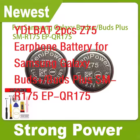 YDLBAT 2pcs Z75 Earphone Battery for Samsung Galaxy Buds+/Buds Plus SM-R175 EP-QR175