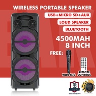 Bluetooth Speaker ZQS-8202 BLUETOOTH WIRELESS SPEAKER ZQS8202 Karaoke Speaker with Microphone