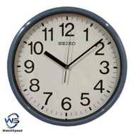 Seiko Clock QXA756LL QXA756L QXA756 Blue White Standard Analog Quartz Wall Clock