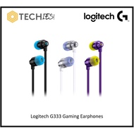 Logitech G333 Gaming Earphones with dual audio drivers, in-line mic and volume control, compatible w
