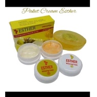 ESTHER WHITENING CREAM package esther oval soap