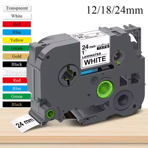 12/18/24mm Compatible Brother Label Tape TZe Label Cartridge tze231 tze131 tze241 tze251 tze631 for 