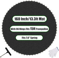 Trampoline Mat Replacement,13.3ft Diameter Mat with 96 Rings,Fits 15ft Trampoline and 7.0” Spring (F