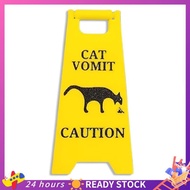 【HOT SALE】 Cat Vomit Sign 4 Inch Vomit Wet Floor Sign Vomit Warning Sign Decoration Yard Sign