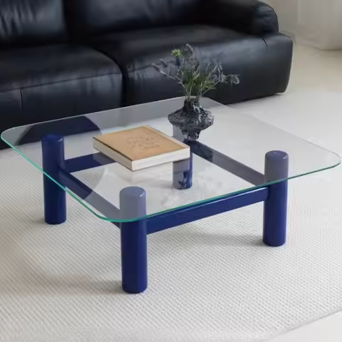 QQ Coffee Table Centerpiece Glass Center Design Round Side Table Living Room Modern Salontafel Home 