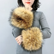 {Fur Sleeves} Fur Sleeves Winter Down Jacket Autumn Winter Imitation Fox Fur Short Fur Rabbit Fur Wr