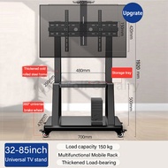 32-85 Inch TV Stand Floor Stand Movable TV Rack Stand with Wheels Mobile TV Rack Floor Base TV Cart