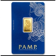 2.5G PAMP GOLD BAR  999.9 PURITY