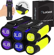 LoGest Soft Hand Weights with Adjustable Straps - Comes in 1LB Weights 2LB or 3LB 4LB - Comfortable 