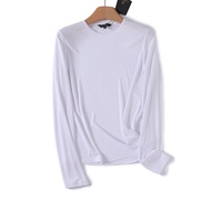 Md Womens Basic Inner Base Shirt Jacket Thin Cotton Crew Neck Long Sleeve T-shirt Womens 06894516251