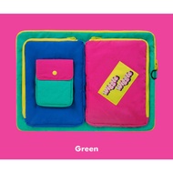 [Wiggle Wiggle] POCKET NOTE BOOK  POUCH -GREEN