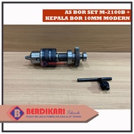 As Bor + Kepala Bor 10mm M 2100B  M2100B M-2100 B M 2100 B Modern Set Komplit