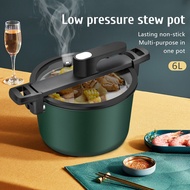 Multifunctional Micro Pressure Cooker Pressure Cooker 24CM Stock Pot 6L Stew Pot with Induction Cooker Gas Compatible