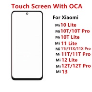 Front Glass for Xiaomi Mi 13 12T 11i 11X Pro 11T 10 10T 12 Lite Touch Screen LCD Display Out Panel C