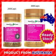 Healthy Care Grape Seed 58000mg 200 Caps / 12000mg 300Caps Enhance Collagen Formation&Support Blood 