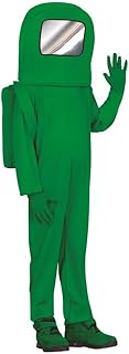 Sus Looking Groene Space Invader Onder Ons Among Us Astronaut Child Costume