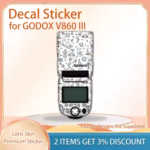 Decal Skin Skin Wrap Covered V860III Protective Film Cover Film for GODOX V860 III Camera Flash Skin