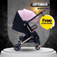 【OPTIMUS】Luxury Exclusive Baby  Two Way Adjustable Leather Handle Gold Plated Bar Gold Black  nuna  
