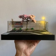 Diorama Parking Lot Mampu Milik skala 1/64