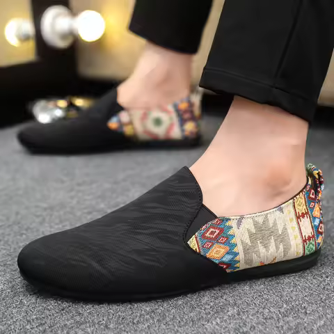 2026 Summer Social Leisure Trendy Bean Shoes Breathable Lazy Shoes Le Fu One Step Stepping Men's Lar