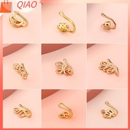 QIAO แฟชั่น คลิปหนีบจมูก ผ้าปิดจมูกปลอม ผ้าปิดจมูกแอฟริกัน คลิปหนีบจมูก ไม่เจาะ ข้อมือแหวนจมูก