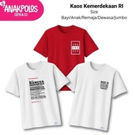 Baju Kaos Kemerdekaan Indonesia 17 Agustus Usia Bayi Dewasa JUMBO