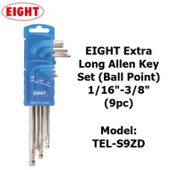 EIGHT Extra Long Allen Key Set (Ball Point) 1/16"-3/8" (9pc) - Model: TEL-S9ZD