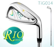 PGM ชุดก้านไม้กอล์ฟเหล็ก7 # RIO II สำหรับผู้เริ่มต้นตีกอล์ฟมือขวาไม้กอล์ฟ7หัวไม้ที่มีความแข็งสูง TiG