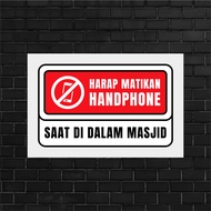 HP Mosque Prayer Room Sign Stickers for Mobile Phones 4pcshp