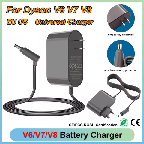 For Dyson V6 V7 V8 Battery Charger Vacuum Cleaner Charger Lithium Battery Charger Compatible For Dys
