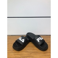 [FILA] Slippers Children's Shoes Rubber Black White LOGO Waterproof Swimming Indoor Outdoor Middle C