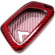 Genuine Carbon Fiber for Chevrolet Corvette C8 Key Fob Case Cover 2020 2021 2022 (Red, Black) Keyles