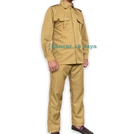 LONG CIVIL SERVANT uniform | Brown Civil Servant Suit | Civil Servant Uniform | Teacher Uniform
