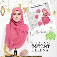 Tudung Sarung Instant Helena Material Chiffon Awning Scuba Tudung Instant